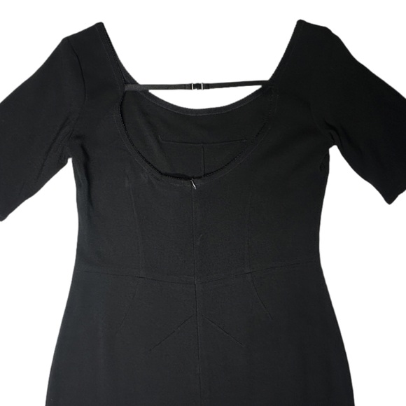 DOLCE & GABBANA | Black Scoop Neck Short Sleeve Knee-Length Dress IT 42/US 10 - Picture 5 of 16